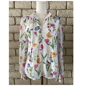 Joie Long Sleeve Floral Blouse Size XS - Garden Party Spring Summer Top